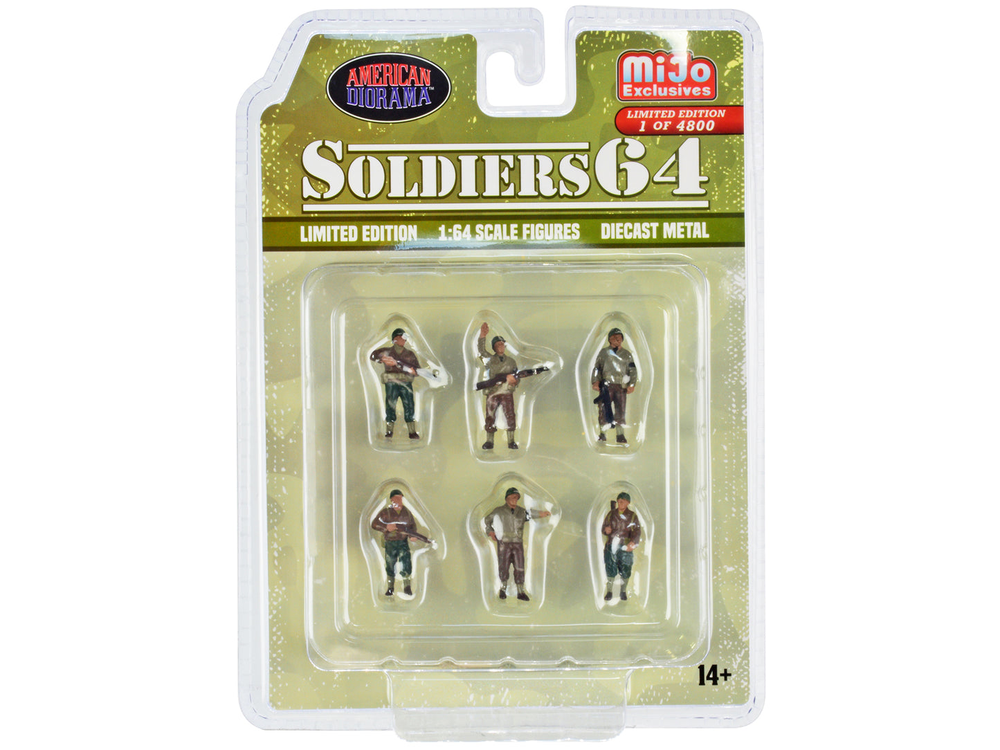 "Soldiers 64" 6 piece Diecast Set Military Figures Limited Edition to 4800 pieces Worldwide for 1/64 Scale Models by American Diorama <h2>"Soldiers Diorama</h2> <p>High-quality model car perfect colle