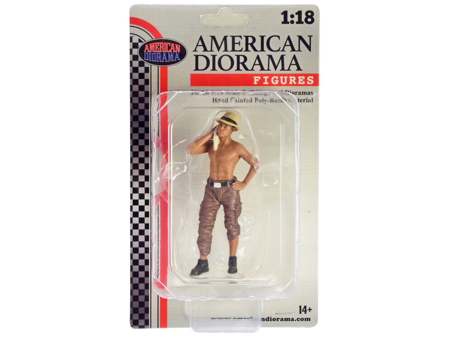 "4X4 Mechanic" Figure 1 for 1/18 Scale Models by American Diorama <h2>"4X4 Diorama</h2> <p>High-quality diecast model car perfect collectors and enthusiasts. Features detailed interior exterior crafts