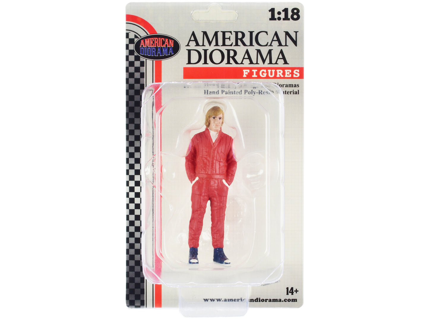 "Racing Legends" 70's Figure A for 1/18 Scale Models by American Diorama <h2>"Racing Diorama</h2> <p>High-quality diecast model car perfect collectors and enthusiasts. Features detailed interior exter