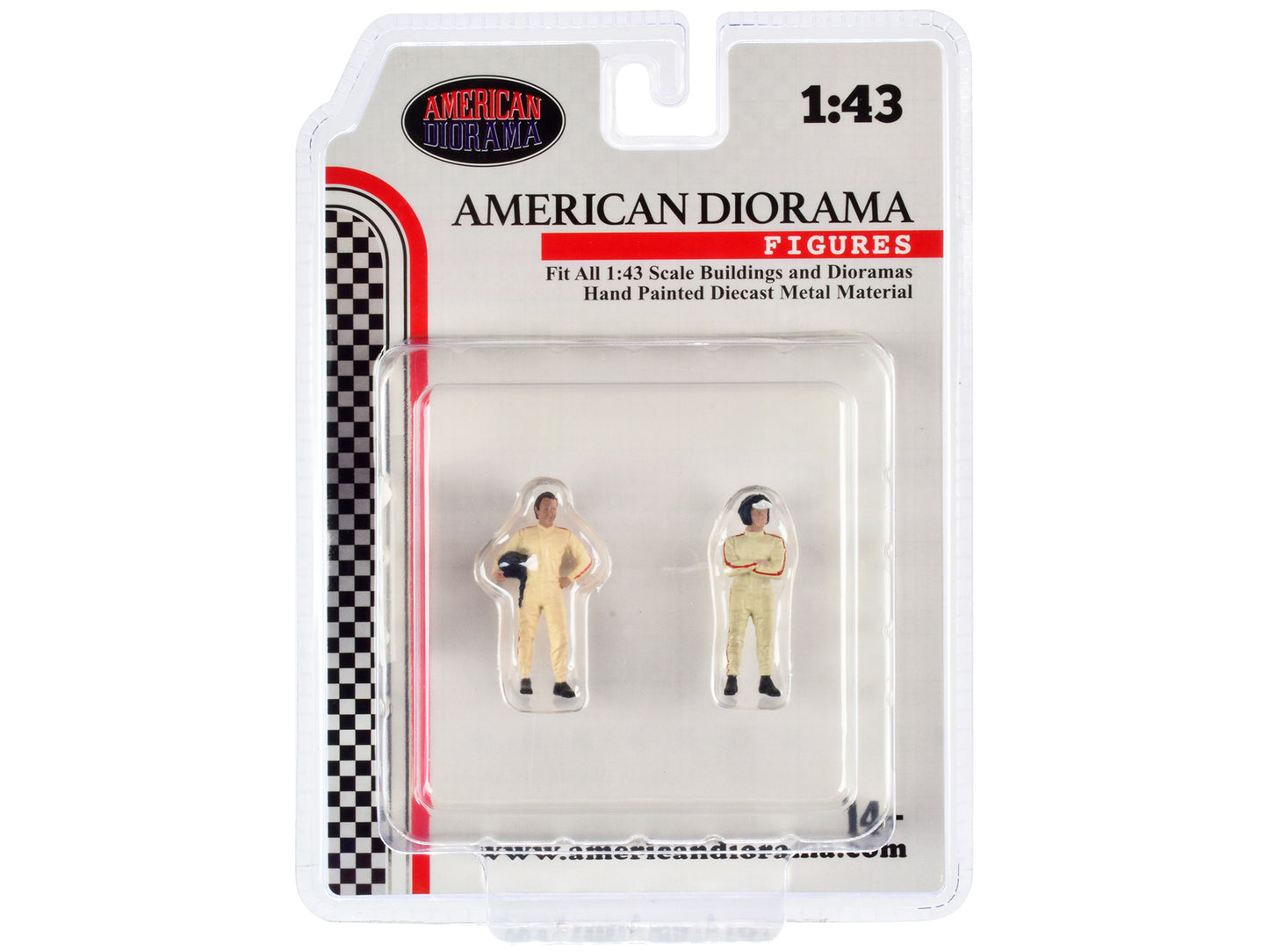 "Racing Legends" 60's Set of 2 Diecast Figures for 1/43 Scale Models by American Diorama <h2>"Racing Diorama</h2> <p>High-quality model car perfect collectors and enthusiasts. Features detailed interi