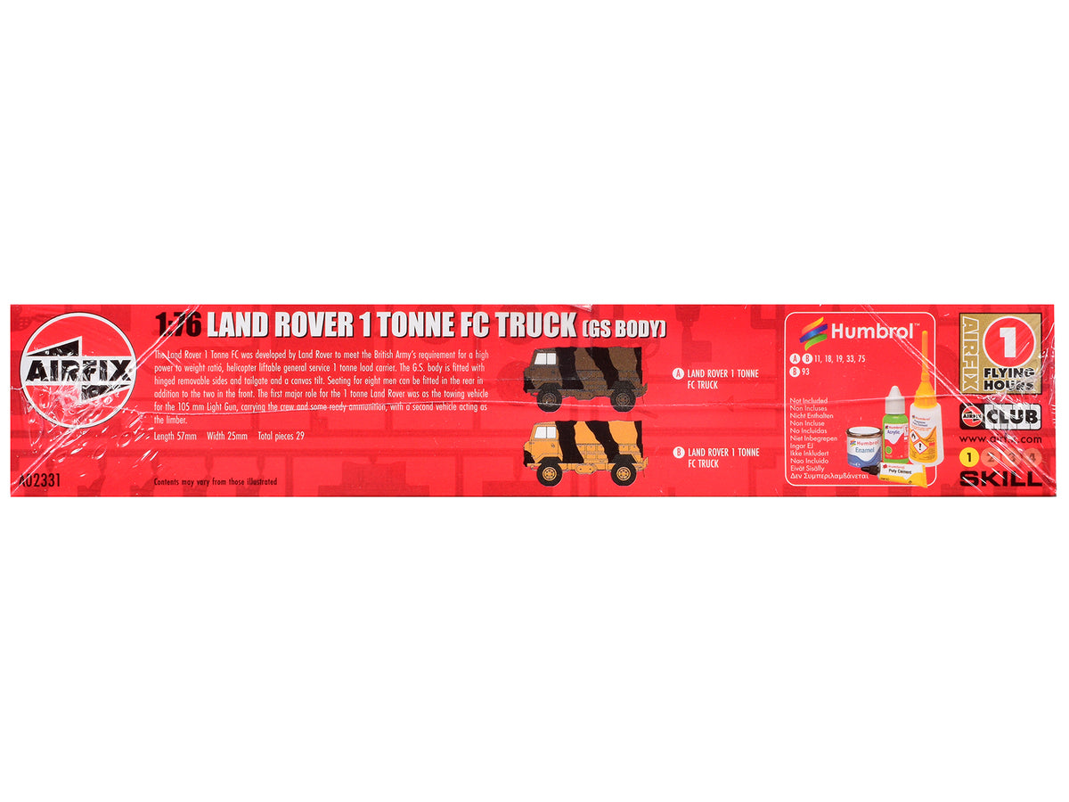 Level 1 Model Kit Land Rover 1 Tonne FC Truck 3 Scheme Options 1/76 Scale