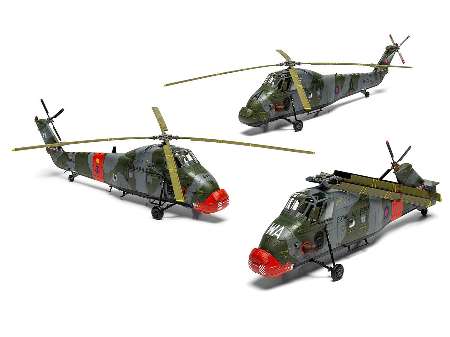 Level 2 Model Kit Westland Wessex HC.2 Helicopter with 3 Scheme Options 1/72 Plastic Model Kit by Airfix