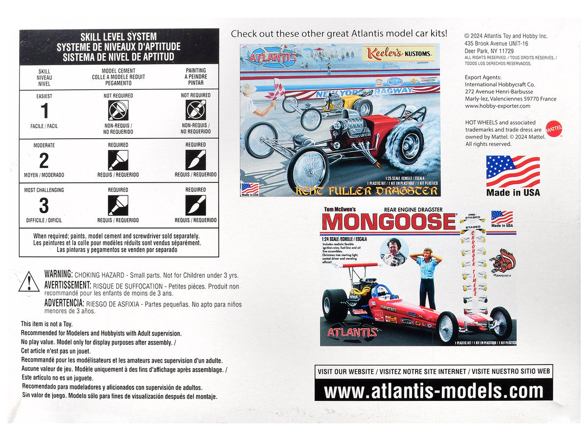 Skill 2 Model Kit Don Snake Prudhomme's AA Fuel Front Engine Rail Dragste 1/24