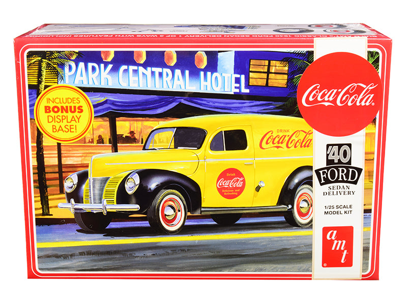 Skill 3 Model Kit 1940 Ford Sedan Delivery Van "Coca-Cola" with Display Base 1/25 Scale by AMT <h2>Skill AMT</h2> <p>High-quality diecast car perfect for collectors and enthusiasts. Features detailed
