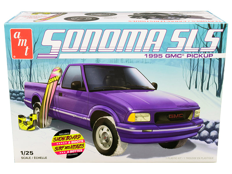Skill 2 Model Kit 1995 GMC Sonoma SLS Pickup Truck with Snowboard and Boots 1/25 Scale by AMT <h2>Skill AMT</h2> <p>High-quality diecast car perfect for collectors enthusiasts. Features detailed inter