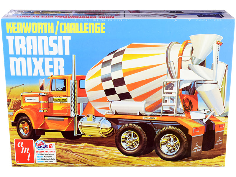 Skill 3 Model Kit Kenworth / Challenge Transit Cement Mixer Truck 1/25 Scale by AMT <h2>Skill AMT</h2> <p>High-quality diecast car perfect for collectors and enthusiasts. Features detailed interior ex