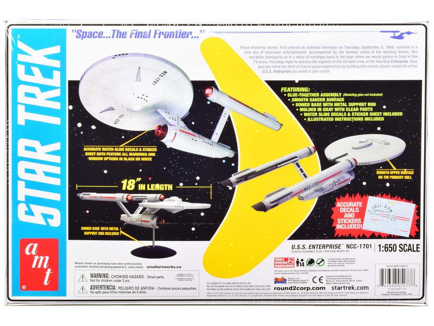 Skill 2 Model Kit U.S.S. Enterprise NCC-1701 Space Ship "Star Trek" 1/650 Scale by AMT <h2>Skill AMT</h2> <p>High-quality diecast car perfect for collectors and enthusiasts. Features detailed interior