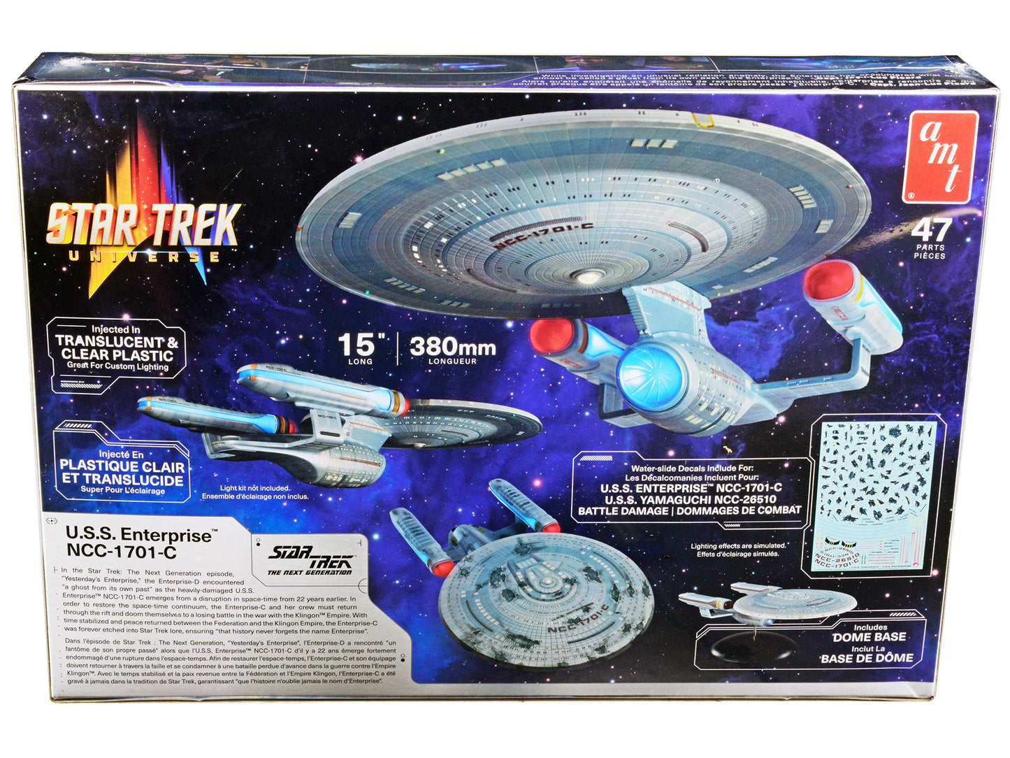Skill 2 Model Kit U.S.S. Enterprise NCC-1701-C Space Ship "Star Trek: The Next Generation" (1987) TV Series 1/1400 Scale by AMT <h2>Skill AMT</h2> <p>High-quality diecast car perfect for collectors an