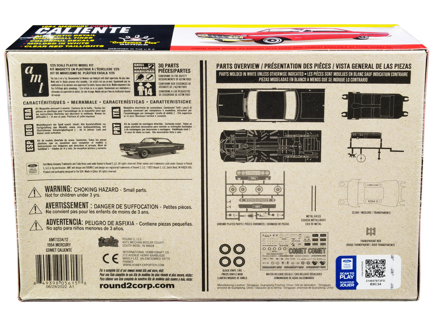 Skill 2 Model Kit 1964 Mercury Comet Caliente "Craftsman Plus" Series 1/25 Scale by AMT <h2>Skill AMT</h2> <p>High-quality diecast car perfect for collectors and enthusiasts. Features detailed interio