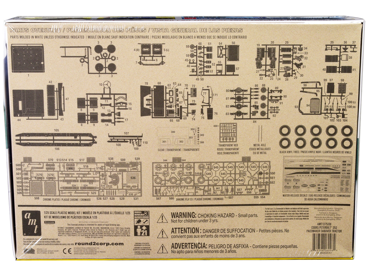 Skill 3 Model Kit Peterbilt 352 Pacemaker Cabover 1/25 Scale Model Kit - AMT