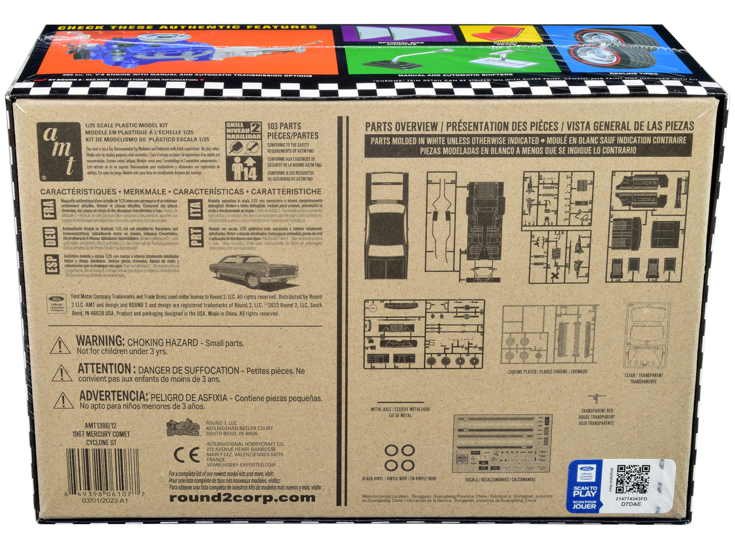 Skill 2 Model Kit 1967 Mercury Comet Cyclone GT 1/25 Scale by AMT <h2>Skill AMT</h2> <p>High-quality diecast car perfect for collectors and enthusiasts. Features detailed interior exterior craftsmansh