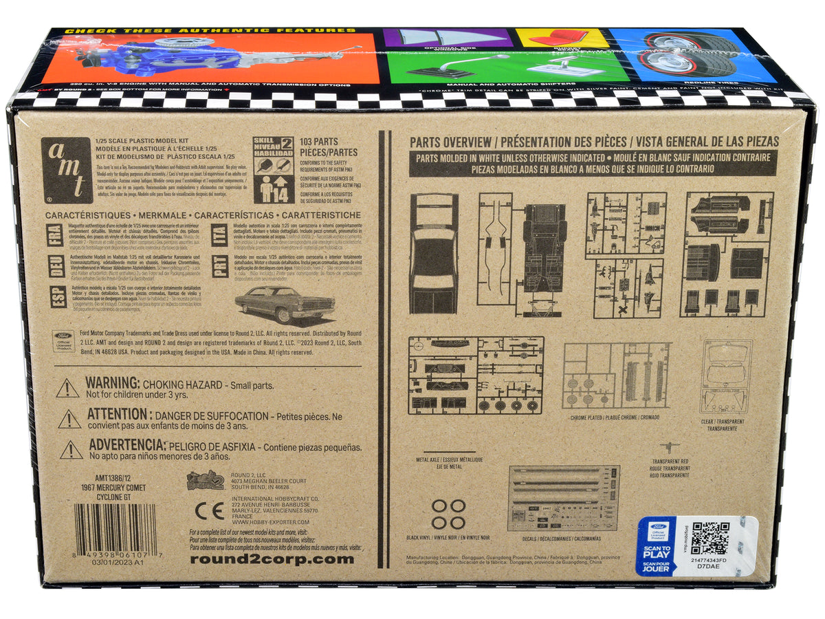 Skill 2 Model Kit 1967 Mercury Comet Cyclone GT 1/25 Scale Model - AMT