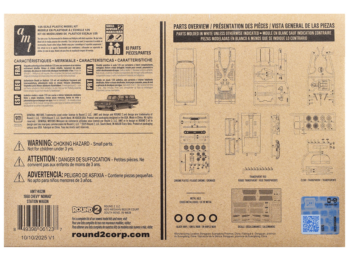 Skill 2 Model Kit 1960 Chevrolet Nomad Station Wagon 1/25 Scale Model Kit - AMT