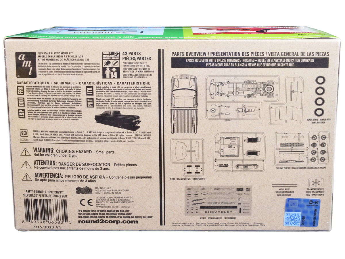 Skill 2 Model Kit 1992 Chevrolet Silverado C1500 1/25 Scale Model Kit - AMT