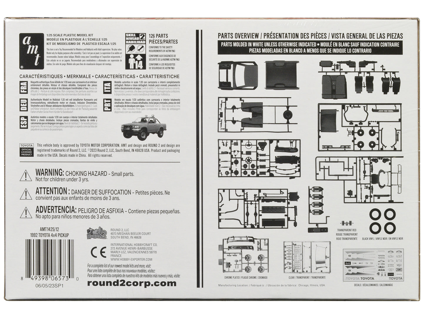 Skill 2 Model Kit 1992 Toyota 4x4 Pickup Truck (2023) 1/20 Scale by AMT <h2>Skill AMT</h2> <p>High-quality diecast car perfect for collectors and enthusiasts. Features detailed interior exterior craft