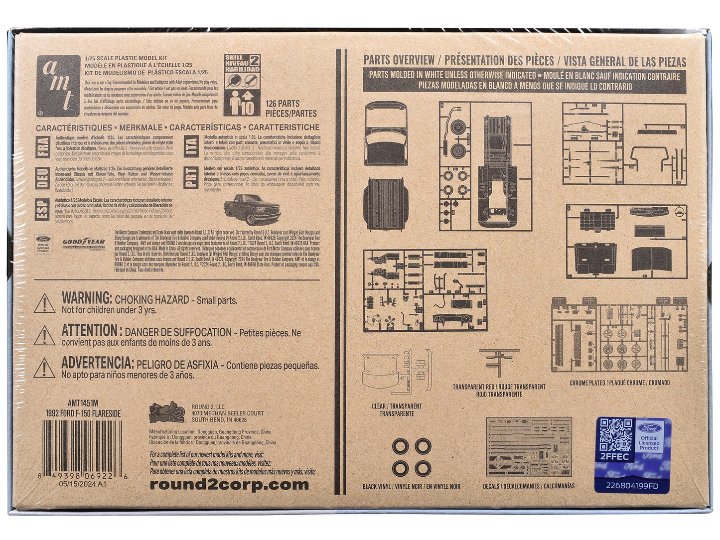Skill 2 Model Kit 1992 Ford F-150 Flare Side Pickup Truck 1/25 Scale by AMT <h2>Skill AMT</h2> <p>High-quality diecast car perfect for collectors and enthusiasts. Features detailed interior exterior c