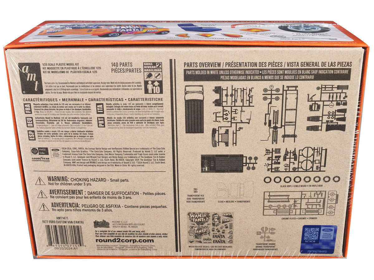 Skill 2 Model Kit 1977 Ford Custom Van "Fanta" 1/25 Scale Model - AMT