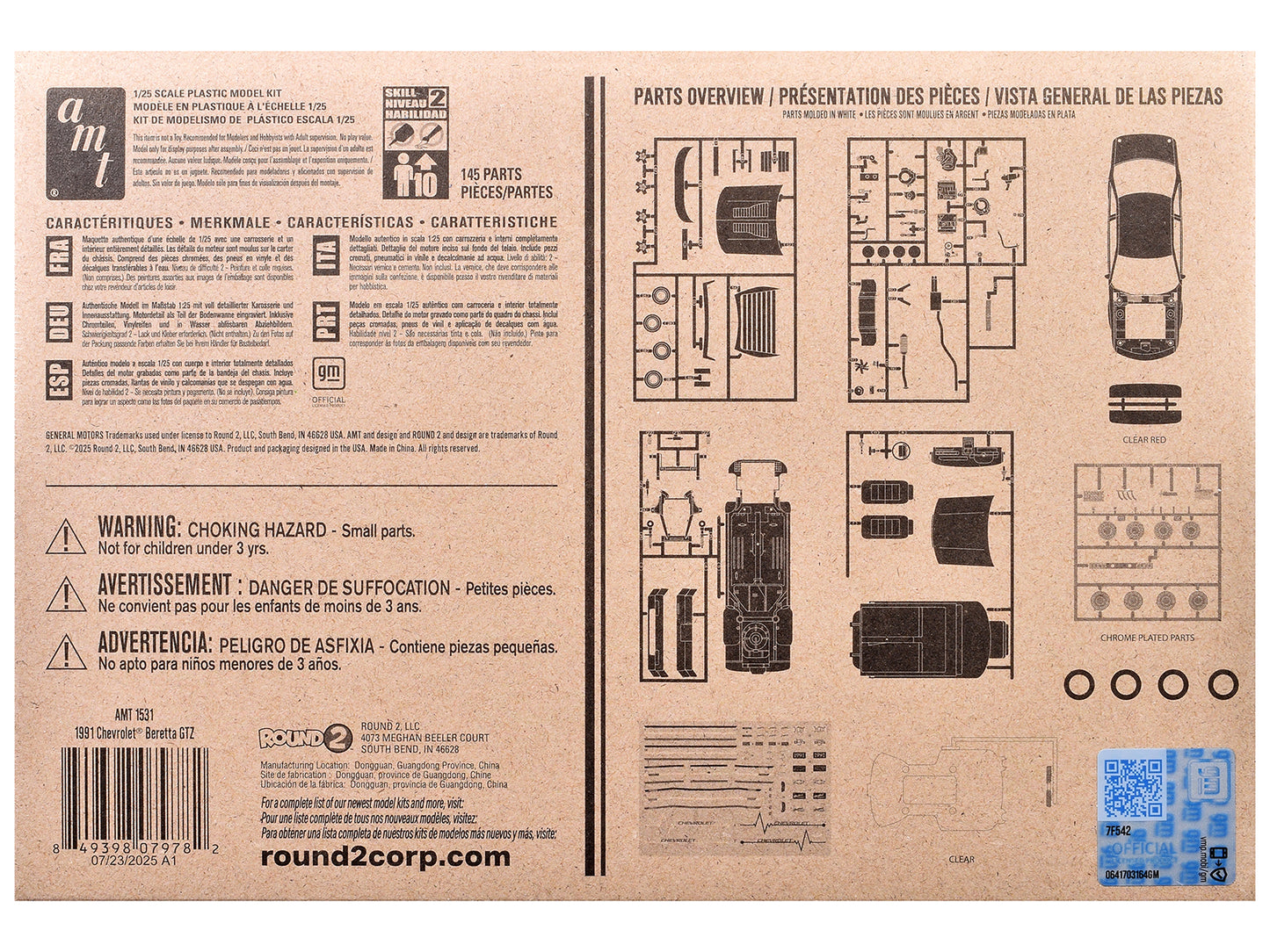 Skill 2 Model Kit 1991 Chevrolet Beretta GTZ 1/25 Scale by AMT <h2>Skill AMT</h2> <p>High-quality diecast car perfect for collectors and enthusiasts. Features detailed interior exterior craftsmanship,