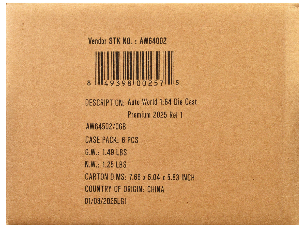 Auto World Premium 2025 Release 1 Set B of 6 pcs 1/64 Diecast Cars by Auto World
