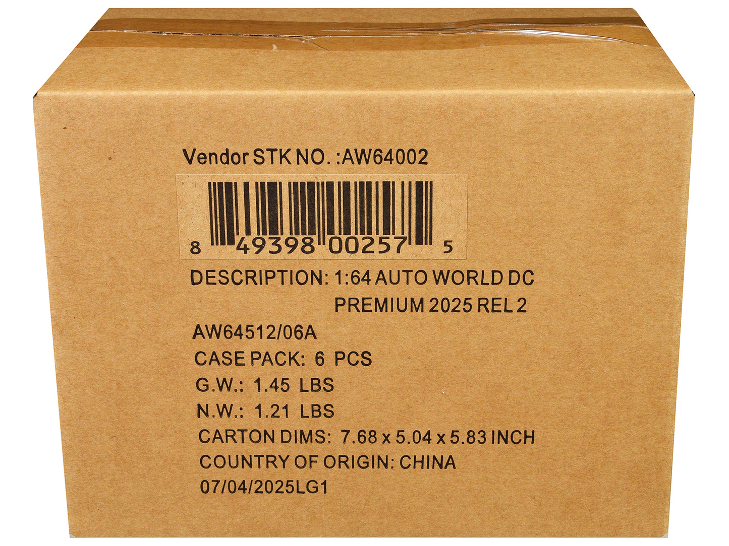 Auto World Premium 2025 Release 2 Set A of 6 pcs 1/64 Diecast Cars by Auto World