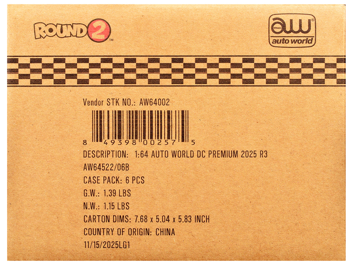 Auto World Premium 2025 Release 3 Set B of 6 pcs 1/64 Diecast Cars by Auto World