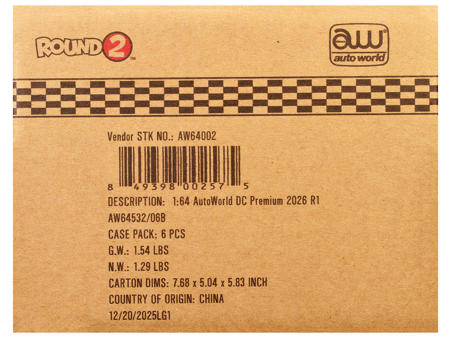 Auto World Premium 2026 Release 1 Set B of 6 pieces 1/64 Diecast Model Cars by Auto World