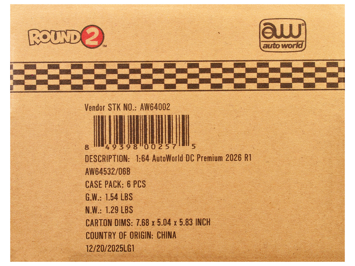 Auto World Premium 2026 Release 1 Set B of 6 pcs 1/64 Diecast Cars by Auto World