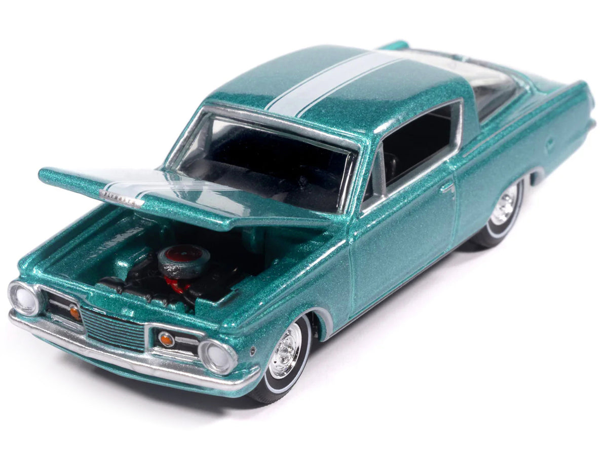 1965 Plymouth Barracuda Formula S Turquoise Stripe Vintage Muscle 1/64 Diecast