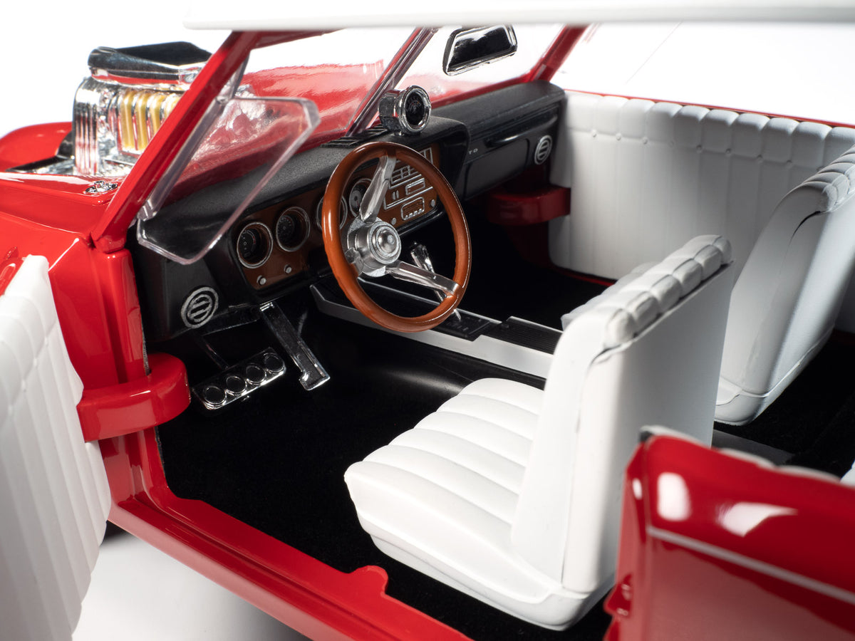 Monkeemobile White Top Interior Monkees Four Monkees Figure Cutouts 1/18 Diecast