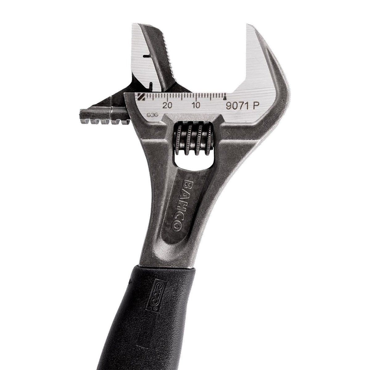 Bahco 12" ERGO™ Rubber Handle Central Nut Adjustable Wrench with Reversible Jaw