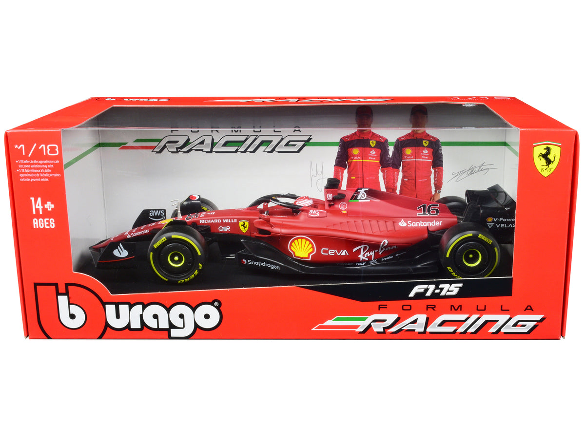 Ferrari F1-75 #16 Charles Leclerc Formula One 1/18 Diecast Model Car - Bburago