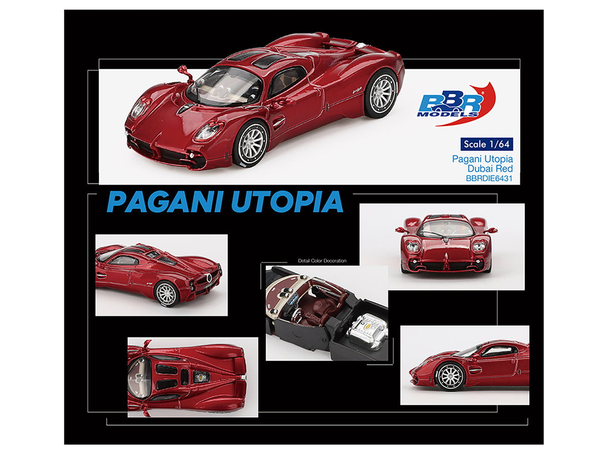 Pagani Utopia Dubai Red 1/64 Diecast by BBR