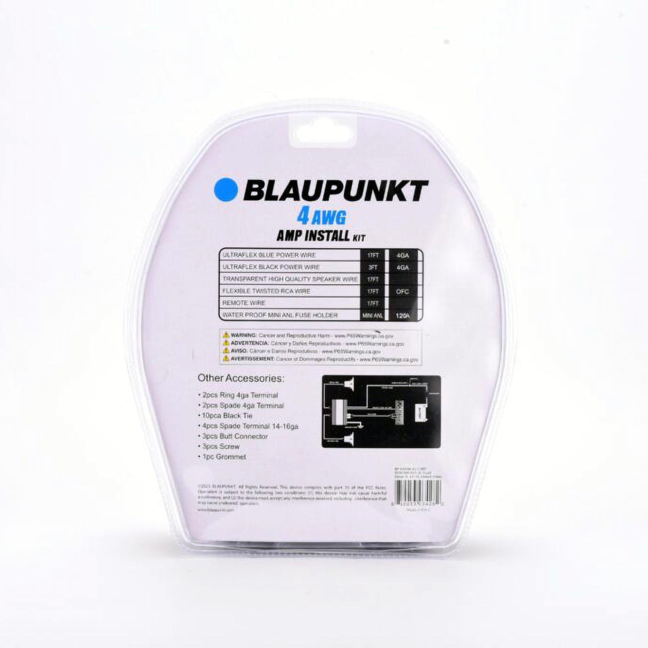 Blaupunkt 4 Gauge Amplifier Kit with CCA Cables