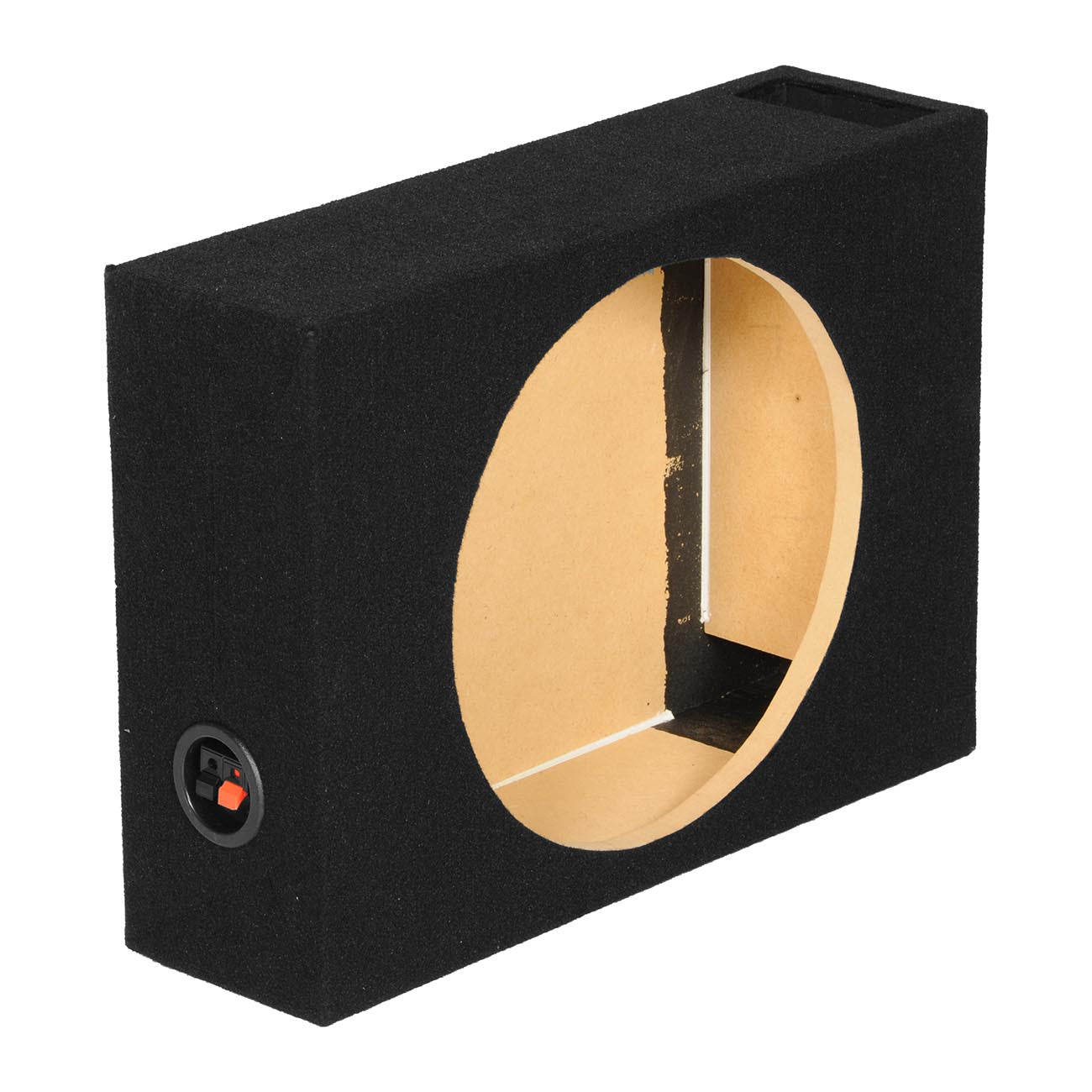Qpower Single 12" Shallow Vented Woofer Box with an outer carton