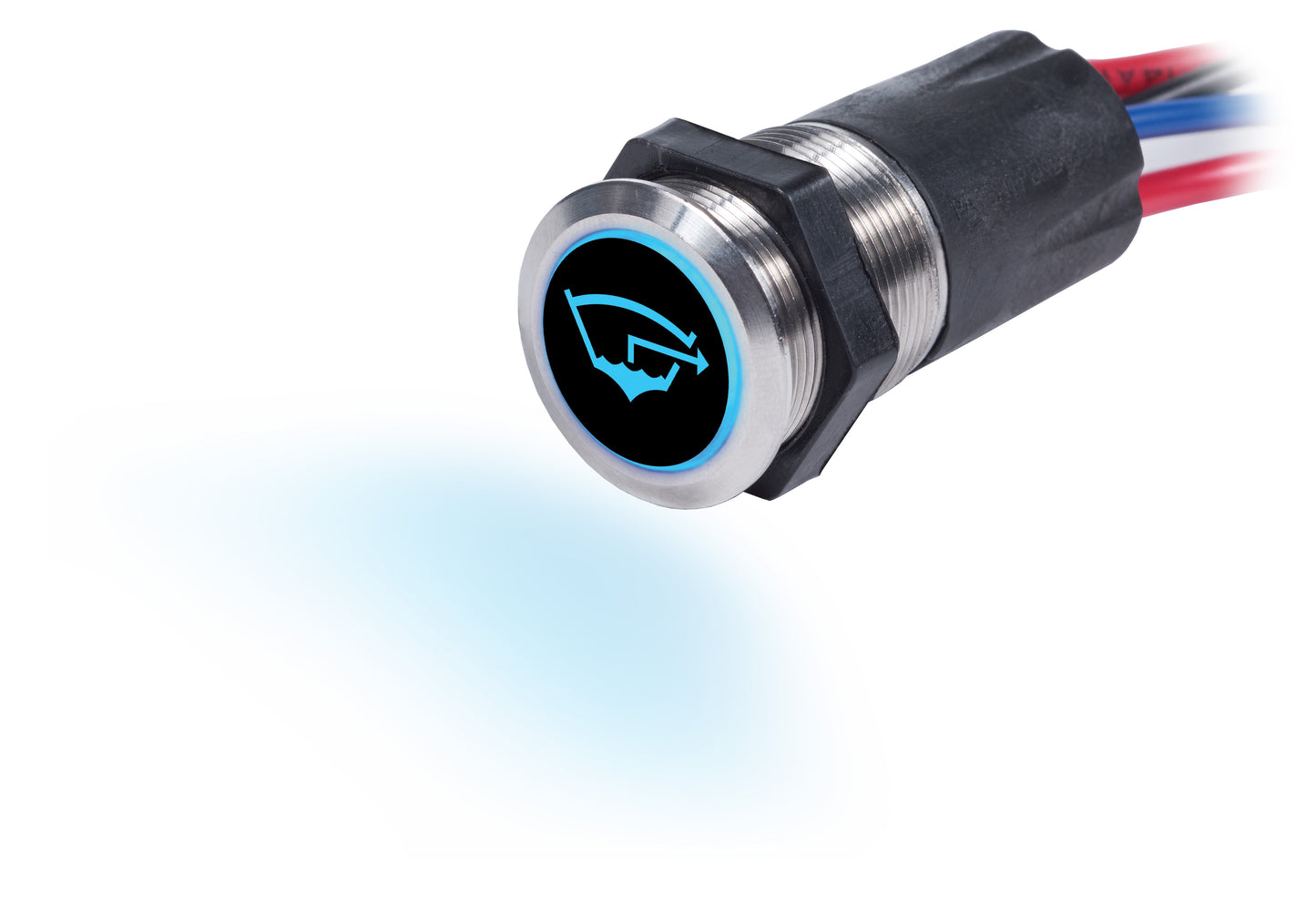 Blue Sea 4180 15A Wtron Push Button Backlit Switch Off-On