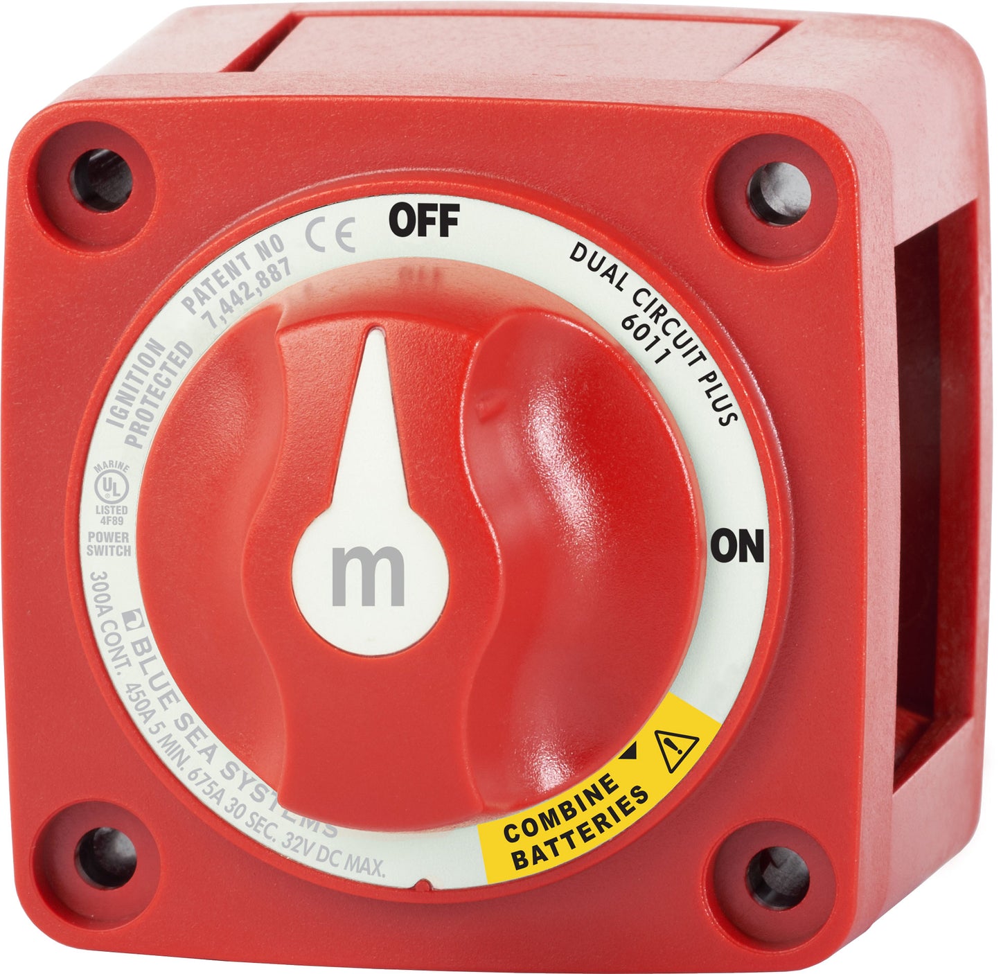 Blue Sea M-Series Battery Wtron Switch On/Off Dual Circuit Plus