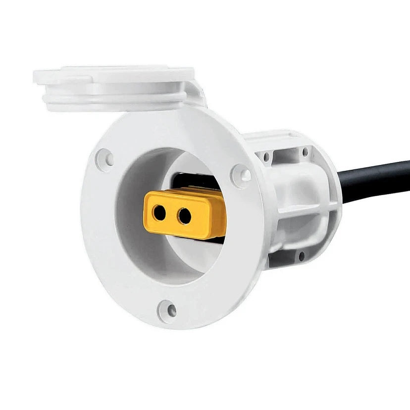 Cannon White Flush Wtron Mount Power Port