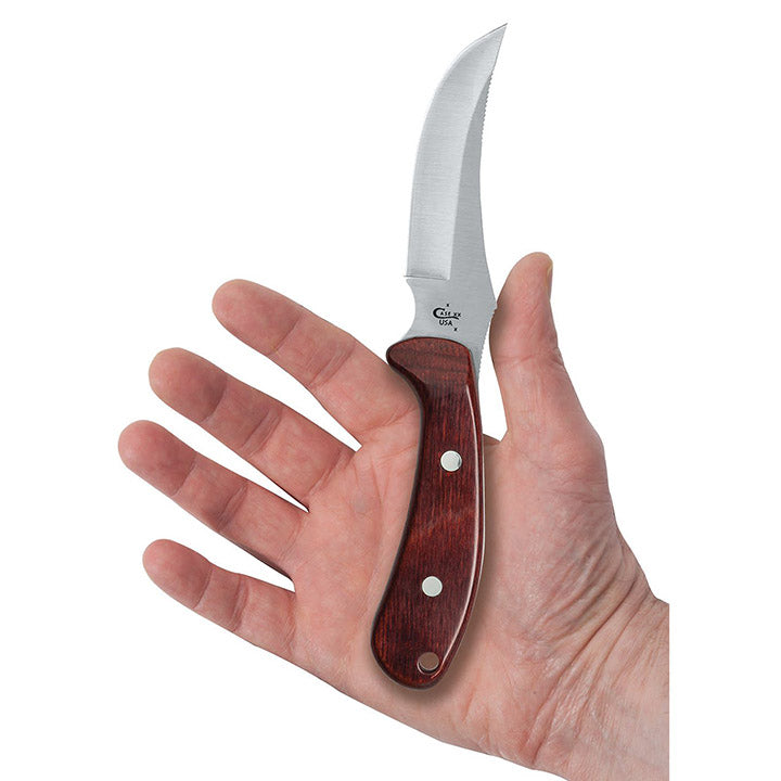Case Knives Ridgeback Hunter Rosewood Fixed Blade Knife with Leather Sheath