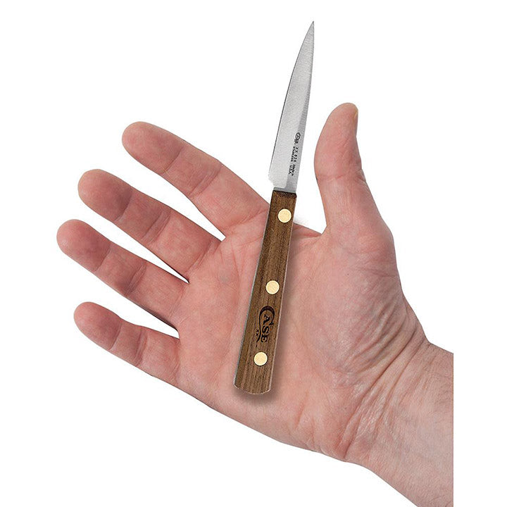 CASE Household Cutlery 3in Spear Point Paring Knife with Solid Walnut Handle
