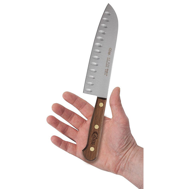 CASE Household Cutlery 7" Santoku Knife Solid Walnut with Solid Walnut Handle
