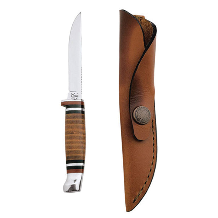 Case Knives Leather Hunter Fixed Blade Knife