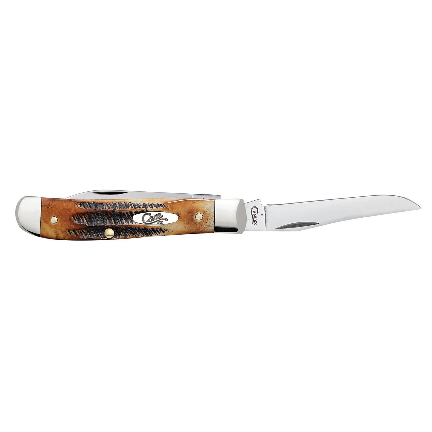 Case Knives 6.5 BoneStag Mini Trapper Folding Pocket Knife