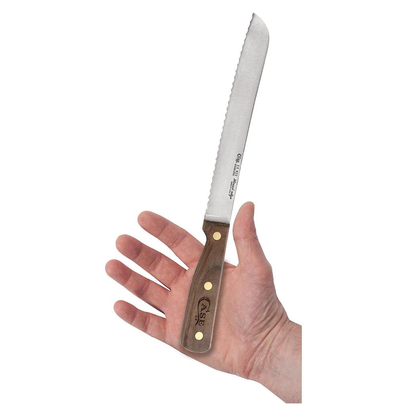 Case Knives Household Cutlery 8" Bread Knife with Bread blade Serration & Solid Walnut Handle