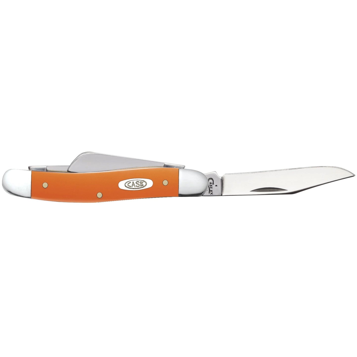 Case Knives Smooth Orange Synthetic Medium Stockman Folding Pocket Knife