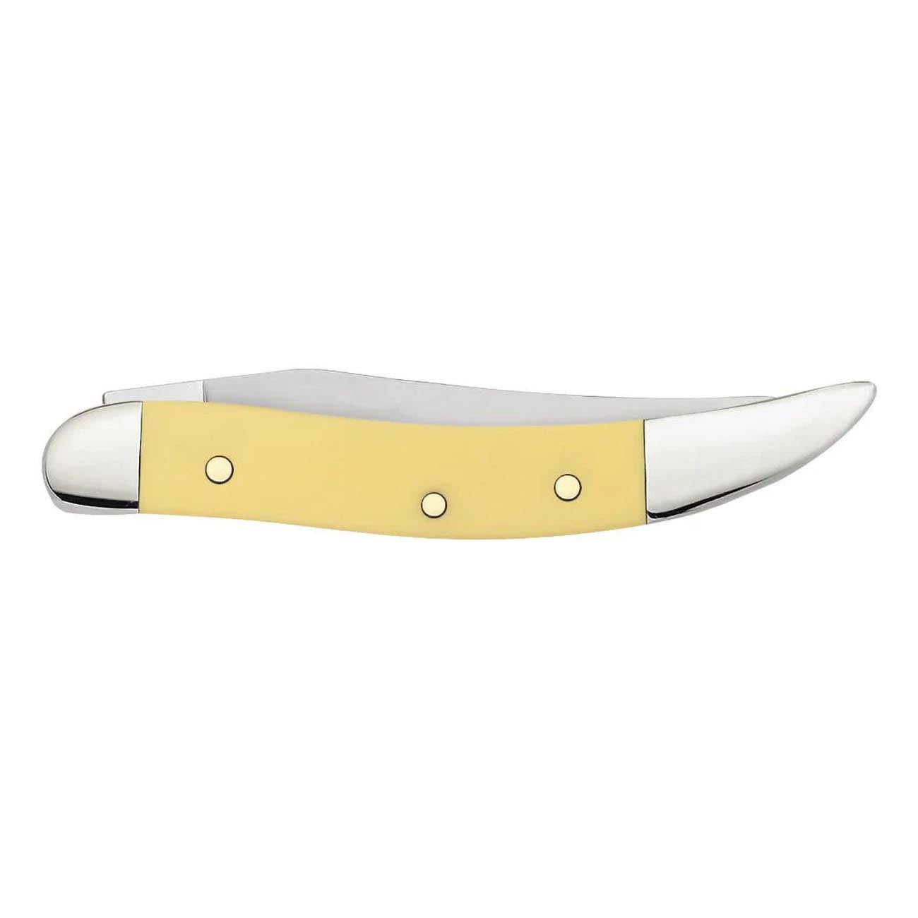 Case Knives Yellow Synthetic Small Texas Toothpick Folding Pocket Knife