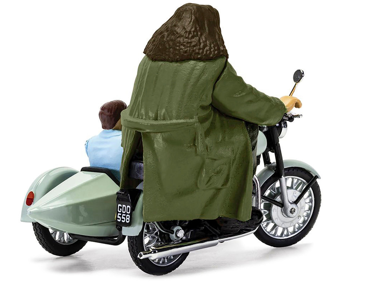 Motorcycle Sidecar Green Harry Hagrid Figures Movie Diecast Motorcycle Model