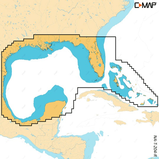 C-MAP Reveal X Coastal Gulf Wtron of Mexico and Bahamas microSD
