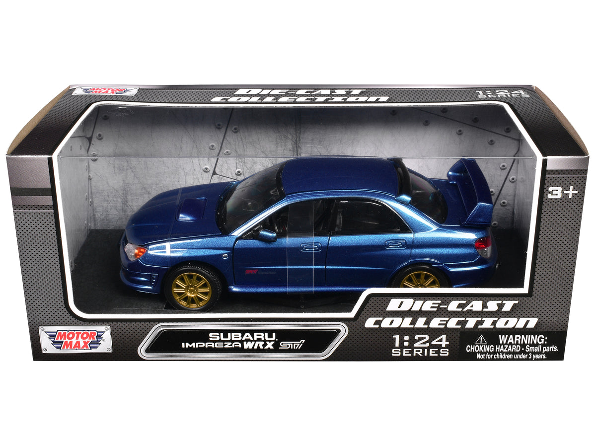 Subaru Impreza WRX STi Blue Metallic 1/24 Diecast Model Car - Motormax