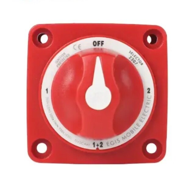 EGIS 2307 m-Series 300A Battery Selector Switch Off/1/Both/2