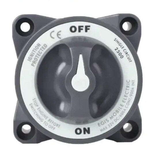EGIS 2500 Heavy Duty-Series Wtron 600A Battery Switch Off/On